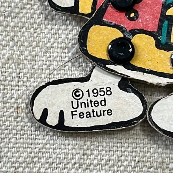 Articulated Snoopy Christmas Ornament Thick Paper Vintage - Picture 6 of 6